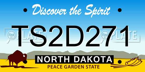 TS2D271 North Dakota License Plate