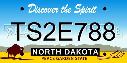 TS2E788 North Dakota License Plate