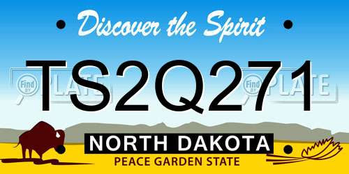 TS2Q271 North Dakota License Plate