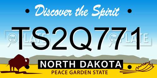 TS2Q771 North Dakota License Plate