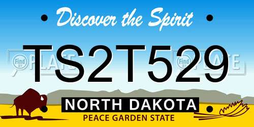 TS2T529 North Dakota License Plate