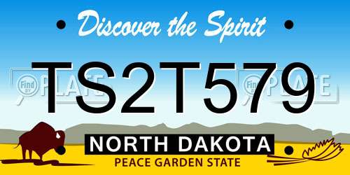 TS2T579 North Dakota License Plate