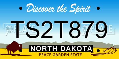 TS2T879 North Dakota License Plate