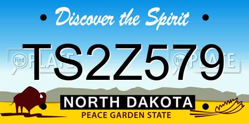 TS2Z579 North Dakota License Plate