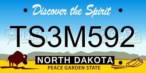 TS3M592 North Dakota License Plate