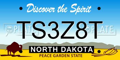 TS3Z8T North Dakota License Plate