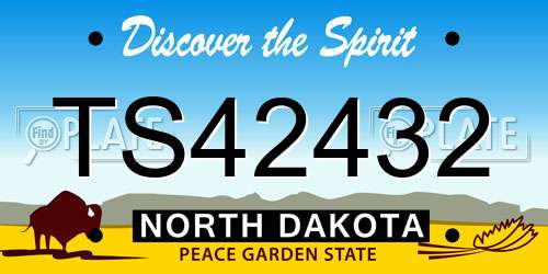 TS42432 North Dakota License Plate