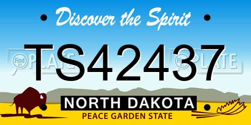 TS42437 North Dakota License Plate