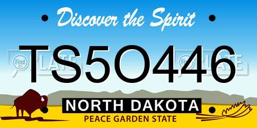 TS5O446 North Dakota License Plate