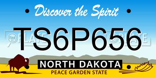 TS6P656 North Dakota License Plate