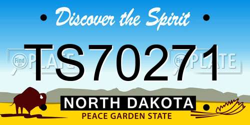 TS70271 North Dakota License Plate