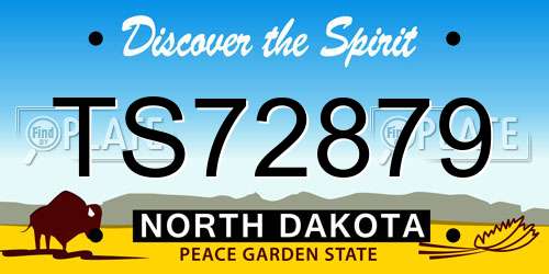 TS72879 North Dakota License Plate