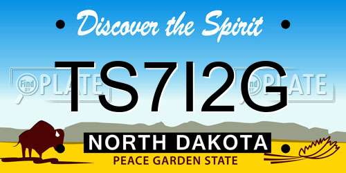 TS7I2G North Dakota License Plate