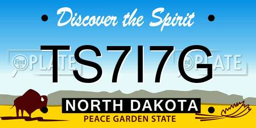 TS7I7G North Dakota License Plate