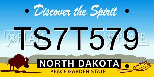 TS7T579 North Dakota License Plate