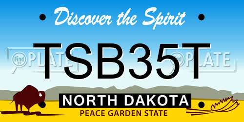 TSB35T North Dakota License Plate