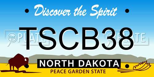 TSCB38 North Dakota License Plate
