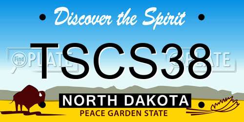 TSCS38 North Dakota License Plate