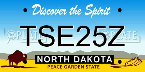 TSE25Z North Dakota License Plate