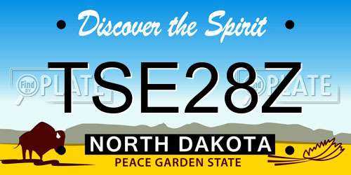 TSE28Z North Dakota License Plate