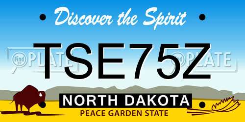 TSE75Z North Dakota License Plate