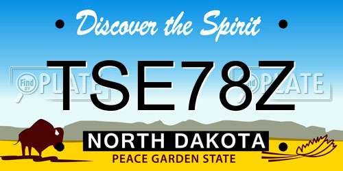 TSE78Z North Dakota License Plate