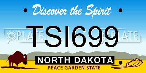 TSI699 North Dakota License Plate