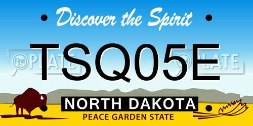 TSQ05E North Dakota License Plate