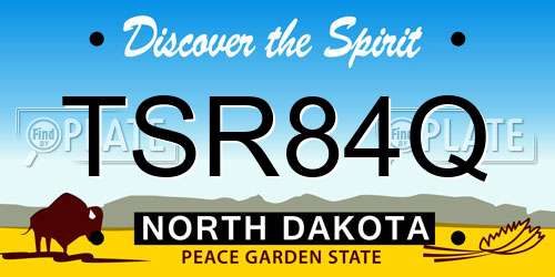 TSR84Q North Dakota License Plate