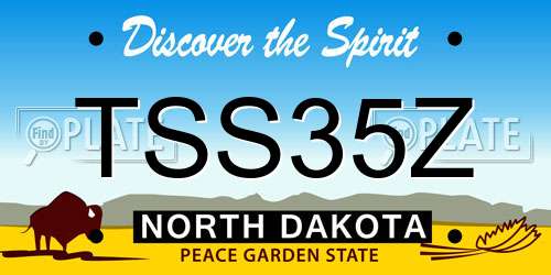 TSS35Z North Dakota License Plate