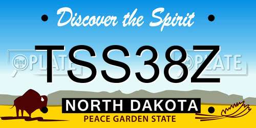 TSS38Z North Dakota License Plate