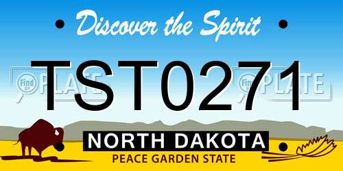 TST0271 North Dakota License Plate