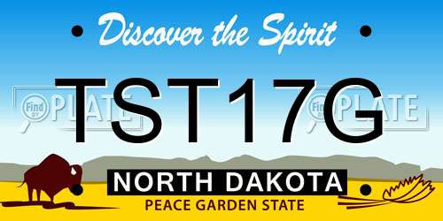 TST17G North Dakota License Plate