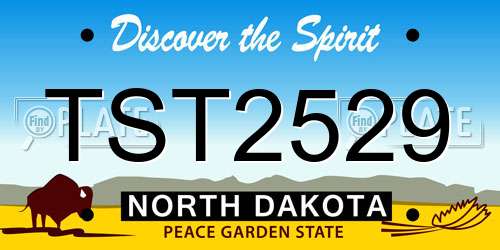TST2529 North Dakota License Plate