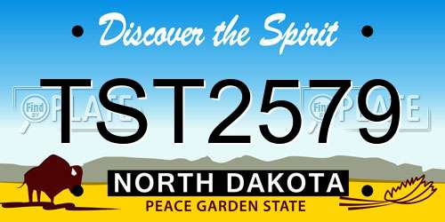TST2579 North Dakota License Plate