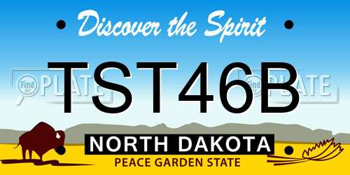 TST46B North Dakota License Plate