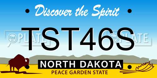 TST46S North Dakota License Plate