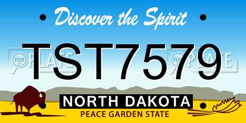 TST7579 North Dakota License Plate