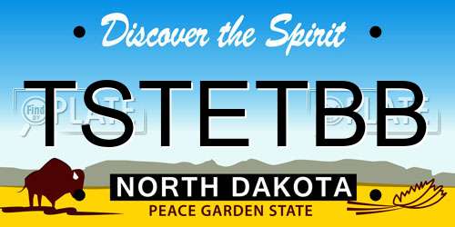 TSTETBB North Dakota License Plate
