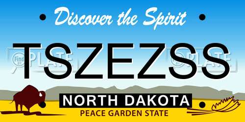 TSZEZSS North Dakota License Plate