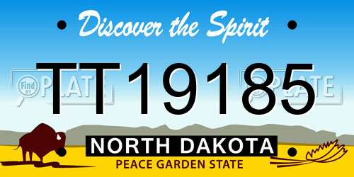 TT19185 North Dakota License Plate