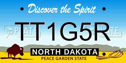 TT1G5R North Dakota License Plate