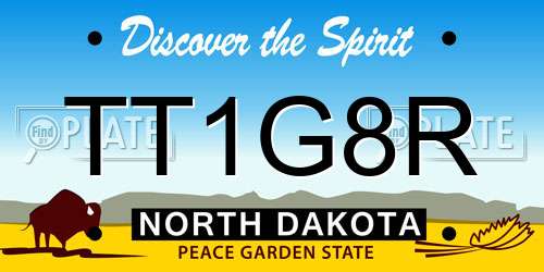TT1G8R North Dakota License Plate