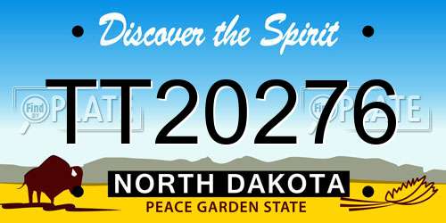 TT20276 North Dakota License Plate