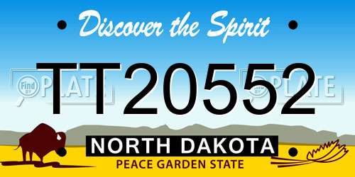 TT20552 North Dakota License Plate