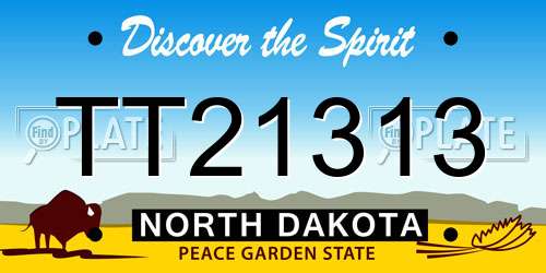 TT21313 North Dakota License Plate