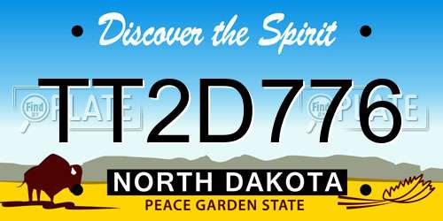 TT2D776 North Dakota License Plate