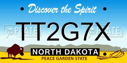 TT2G7X North Dakota License Plate