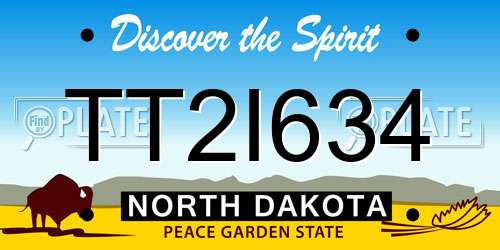 TT2I634 North Dakota License Plate