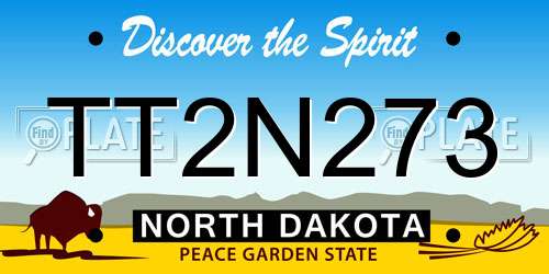 TT2N273 North Dakota License Plate